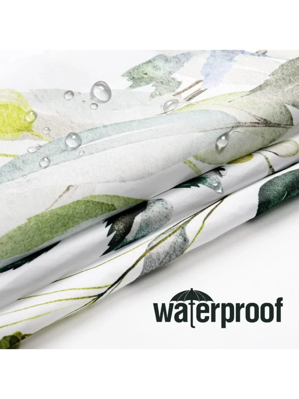 Sage Green Eucalyptus Shower Curtain Set | Floral Watercolor Bathroom Decor